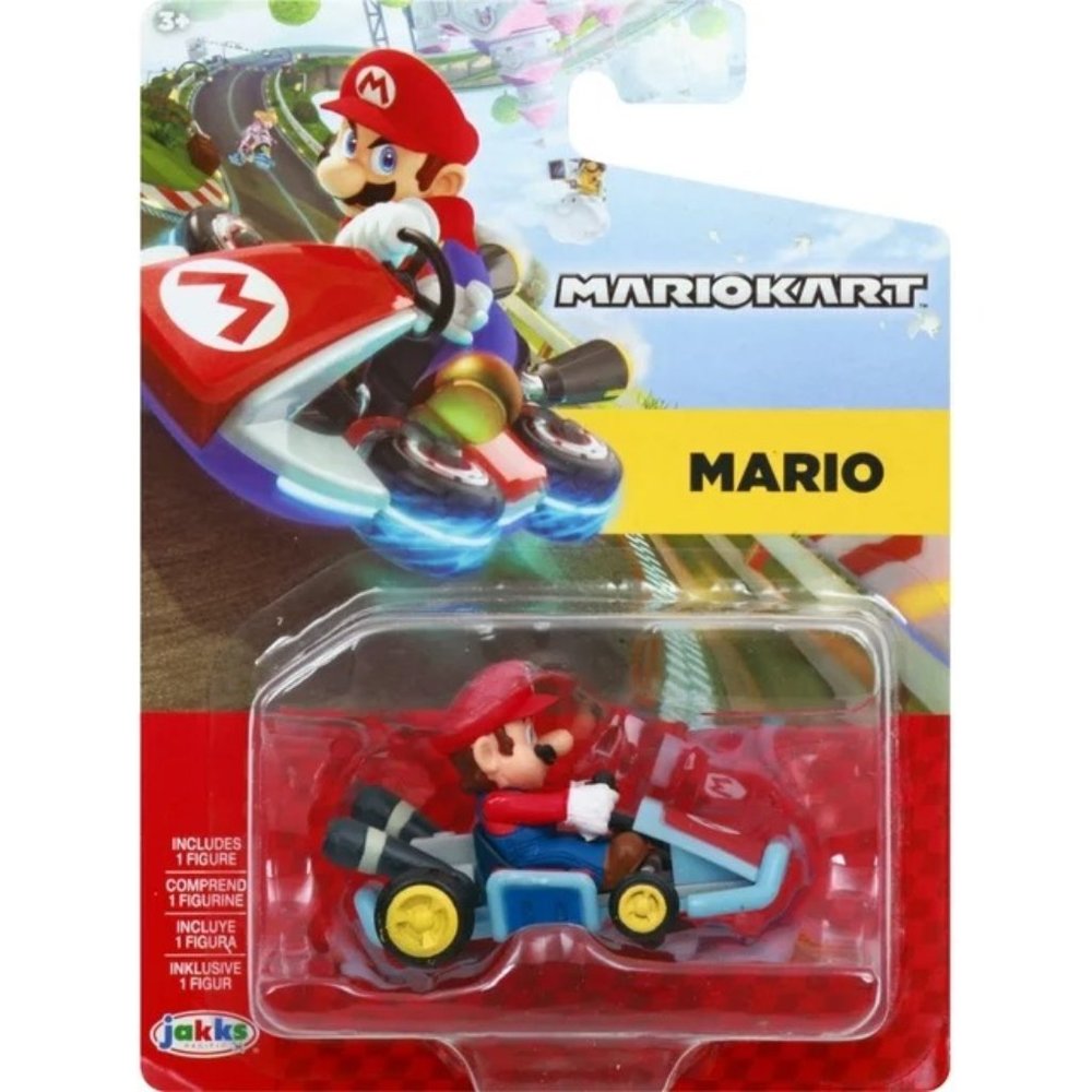 Jakks Pacific Mario Kart 8 World of Nintendo Mini Figure and Vehicle Race Car